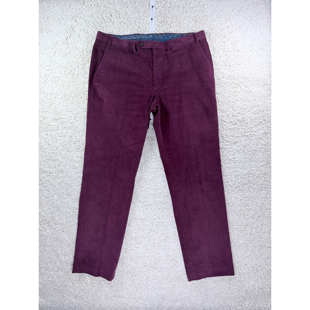 Lauren Ralph Lauren Corduroy Pants Mens 40x32 Burgundy Wine Lightweight Stretch